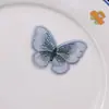 5,5cm Peça de Tecido Bordada Borboleta Tridimensional Acessório de Grampo de Cabelo Artesanal DIY Decoração de Acessório de Roupa Estilo Coreano