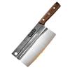 Cuchillo de cocina forjado a mano puro, cuchillo de cocina de estilo chino, cuchillo para picar verduras, cuchillo para picar carne, cuchillo para picar huesos, cuchillo de cocina de acero inoxidable.