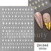 Set de Pegatinas de Uñas Artísticas Nuevas Transfronterizo Ins Estampado en Caliente Sol Dorado y Plateado Estrella de Cuatro Puntas Adhesivo Trasero Pegatina para Uñas