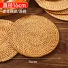 Tapete Aislante de Ratán, Tapete para Olla Antiescaldante, Tapete para Tazón, Tapete para Mesa de Comedor Resistente a Altas Temperaturas, Tapete para Plato, Posavasos, Soporte para Tetera, Tejido de Cacerola