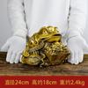 Adorno de Sapo Dorado de Cobre, Sapo de Tres Patas, Sapo Dorado, Regalo de Apertura de Tienda, Decoración para Sala de Estar y Oficina