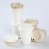 Copo Descartável Biodegradável de Polpa Sacola para Venda no Atacado Copo de Café de Bagaço Copo de Papel Espesso para Bebida Quente 7oz 8 oz