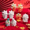 Mini Boneco de Gesso Pequeno Gesso Bruto Branco Desenho DIY Colorir Novo Grafite Barraca Infantil 2 reais Brinquedos