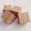 Bloque de madera cúbico Bloque de madera cuadrado Base elevadora Madera de neem roja madera maciza Material para manualidades Bloque de madera cúbico