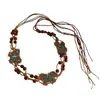 Estilo Bohemio Étnico Metal Mariposa Tejido Cadena de Cintura para Mujer Nuevo Estilo Chino Retro Diseño Único Sentido Cinturón Cinturón