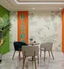 Fondo de pantalla de mahjong de celebridad en línea papel tapiz de marca de moda de lujo ligero papel tapiz de tienda de ropa mural naranja de Hermes para transmisión en vivo de fitness