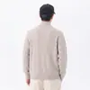 Estilo Old Money, cárdigan de punto texturizado con rayas verticales, chaqueta suéter con cremallera y cuello alto de moda para hombre otoño/invierno 2026