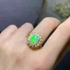 Venta Caliente en Vivo Estilo Nuevo Anillo de Ópalo Natural Imitación Lujoso Elegante Tesoro de Color Colgante Traje de Joyería Pendientes Collar