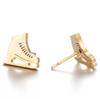 Pendientes Deportivos Vintage Serie de Fútbol Oliva para Mujer Elegantes Estilo Nuevo Acero Inoxidable Patinaje sobre Hielo Invierno Clavos para Hélix