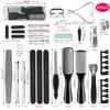 Set de Herramientas para Pedicura de 23 Piezas, Raspador de Acero Inoxidable para Eliminar Piel Muerta del Pie, Set de Cortaúñas, Herramientas para Manicura de Salón