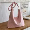 Bolso de hombro plisado con estampado de estrellas estilo coreano para mujer, bolso tote versátil casual de gran capacidad, bolso cruzado moderno y sencillo