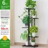 Suporte Robusto Espessado de Metal com Múltiplos Andares para Exibição de Plantas, Anti-ferrugem, de Chão para Vasos de Flores, para Sala de Estar Interna, Varanda, Decoração de Casa com Múltiplas Opções de Tamanho