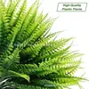 Amazon Transfronterizo Simulación de Invierno Plantas Verdes Helecho Rojo Persa Adornos de Pie Decoración del Hogar Embellecimiento de Habitaciones