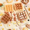 Cura Miniatura Ponta do Dedo Pequena Cozinha Simulação Comida Brinquedos Bandeja de Ovos Acessórios de Resina DIY Cola de Creme Acessórios Feitos à Mão