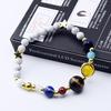 Punto al por mayor populares explosivos accesorios de joyería europeos y americanos ocho planetas combinación de elementos de cuentas redondas pulsera de pulsera transfronteriza