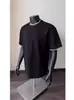 Camiseta Floral Gris de Manga Corta para Hombre, Marca de Verano de Moda, Estilo Retro Americano, Sensación de Alta Gama, Fresca y Elegante, Peso Pesado Ajuste Limpio Manga Media