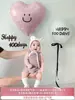 Decoración para Celebración de 100 Días de Bebé Niña Accesorios para Fotos Montaje de Escena Globos de Número 30 para Bebé