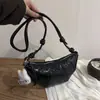 Bolsa Croissant de Ombro Único com Design de Nicho Estilo Ins e Toque de Luxo, Bolsa Dumpling em Couro Oleado e Encerado, Nova Bolsa Transversal Versátil 2026