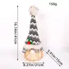 Adorno navideño transfronterizo con lentejuelas navideñas y luz, muñeco de Rudolph, gnomo luminoso sin rostro, adornos navideños.