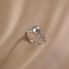 Foto Real de Anillo de Perla Shijia de Plata Esterlina 925 Anillo de Diseño Nicho para Mujer Anillo para Dedo Índice Anillo Estilo Coreano Ajustable