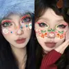 Tatuajes Faciales Navideños Fiesta Festiva Lindos Coloridos Copos de Nieve Creativos Maquillaje Facial Desechable