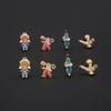 Moda Coreana Transfronteriza Micro-incrustada Colorida Hao Shi Serie Princesa Aleación de Titanio Arete de Uña para Mujer Diseño Nicho Perforación Joyería