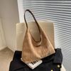 Bolsa Bolsa Commuter 2024 Nova Moda Lona Rômbica Bolsa de Ombro Simples Combina com Tudo Grande Capacidade Classe Axilar
