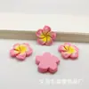 Parche de resina de flor de plumeria y bauhinia lindo y colorido material de pegamento en crema para accesorio de cabeza DIY, pasador, funda de teléfono móvil