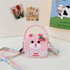 Nova bolsa de bebê moeda infantil bonito saco de silicone dos desenhos animados coelho saco de armazenamento portátil Crossbody saco multifuncional