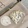 07252 bolsa de armazenamento com cordão de tulipa fofa bolsa de cordão para artigos diversos bolsa para lavar batom bolsa portátil para moedas