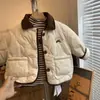 Chaqueta de Algodón Estilo Japonés para Niños para Primavera, Otoño e Invierno 2025 Nuevo Abrigo Grueso Acolchado de Algodón para Niños Tops de Invierno para Bebé