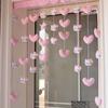 Cortina de Puerta sin Clavos Love Kitty Cat Cortina de Puerta Divisoria para Sala de Estar Cortina Decorativa de Pared Colgante para el Hogar en las Cuatro Estaciones Velcro