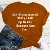 No te flaquees playera estilo europeo y americano top manga corta letra holgada talla grande Nuevo