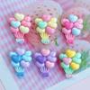 Globo tridimensional de resina de color, macarrón de amor, accesorios hechos a mano con pegamento de crema, funda para teléfono móvil, pequeña joyería, horquilla de resina