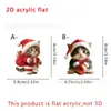 Llavero Colgante de Acrílico 2D de Gatito Lindo para Coche Regalo de Navidad Accesorios de Decoración Festiva