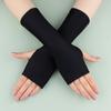 Mangas largas de verano frescas de medio dedo para protección solar para mujer Protección UV para brazos Mangas para brazos Guantes de manga falsa Delgadas para ciclismo