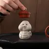 Dinastías Tang y Song Arcilla Púrpura Original de Yixing Mascota de Té Serpiente Animal del Zodiaco Creativo Lindo Hecho a Mano Soporte de Tapa Decoración de Mesa de Té Adorno de Té
