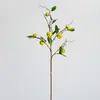 Galhos de laranjeira artificial de alta qualidade para decoração de paisagismo de casa, hotel e jardim, flores artificiais e ornamentos de plantas verdes