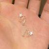 Piercing na orelha, não precisa escolher estrelas para dormir, agulha de prata s925 feminina, brincos de parafuso com design de nicho, brincos de alta qualidade