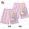 Pantalones Casuales de Dibujos Animados Lindos Kt Hello Kitty de Venta Caliente Transfronteriza Estampado 3D Versátiles Modernos Ajustados Cinco Cuartos
