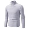 Comércio exterior transfronteiriço Outono e inverno Europeu e americano masculino listra vertical gola alta suéter masculino pulôver suéter base camisa
