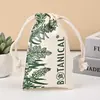 Punto al por mayor Creativo Lona Estampada Bolsillo con Solapa y Cordón Pantalones Estampados con Logo Algodón y Lino Bolsa con Cordón Bolsa de Almacenamiento Pantalones con Bolsillo de Solapa y Cordón Personalización