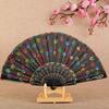 Estilo Retro Calado Negro Lentejuela Wing Chun Abanico Danza Abanico Encaje Estilo Chino Cheongsam Dinastía Han Abanico Plegable Estilo Oscuro
