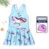 Traje de baño para niños de tela de alta calidad, traje de baño para mujer, traje de baño para niños pequeños y medianos, vestido de baño de princesa de dibujos animados lindo al por mayor