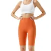 Calça de ciclismo com sensação de segunda pele que levanta o bumbum, amiga da pele sem marcas incômodas, cintura alta, calça de yoga justa de cinco pontos para levantar o bumbum em formato de pêssego
