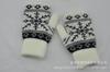 Guantes de invierno de terciopelo extra grueso con diseño de copos de nieve, de lana de punto jacquard, para mujer adulta