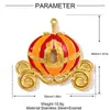 Retro Francés Calabaza Diablo Grande DIY Colgante de Acero Inoxidable Collar de Coche de Calabaza para Mujer Colgante de Joyería de Acero de Titanio