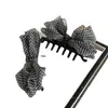 Pinza de Plátano con Malla a Cuadros y Lazo, Pinza Vertical para Mujer, Estilo de Alta Gama Primavera y Verano, Pinza Versátil para Cola de Caballo para la Parte Posterior de la Cabeza