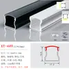 Lámpara lineal LED ranura de aluminio lámpara lineal lineal lámpara lineal empotrada perfil U de aleación de aluminio lámpara lineal de montaje abierto con ranura para tarjeta de aluminio