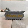 Mesa de chá pequena estilo Zen base de castiçal de pedra incensário frente de túmulo ao ar livre para queimar incenso Mármore Branco Pedra Verde Ornamento Retangular